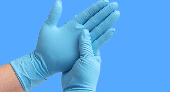 Blue Nitrile Disposable Gloves