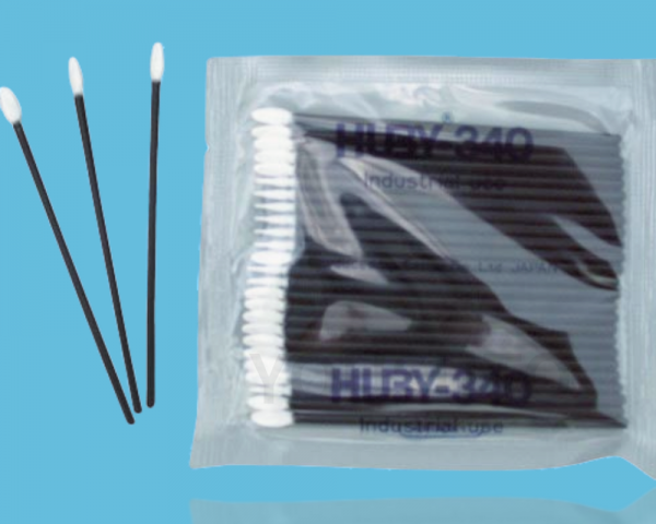 3" Flat Conductive Carbon Stem Swab (HUBY FS-010, ESD)